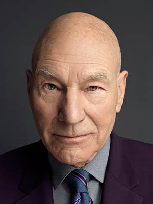 Patrick Stewart Straight Face Wallpaper