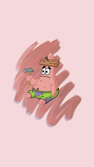 Patrick, The Friendly Starfish From Spongebob, Ready To Take Adventure! Wallpaper