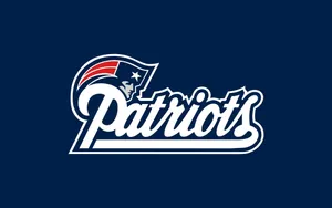 Patriots White Cursive Font Logo Wallpaper