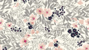 Pattern Desktop Pink And Black Flowers Wallpaper