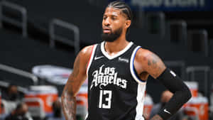 Paul George Brings The Heat With The La Clippers Wallpaper