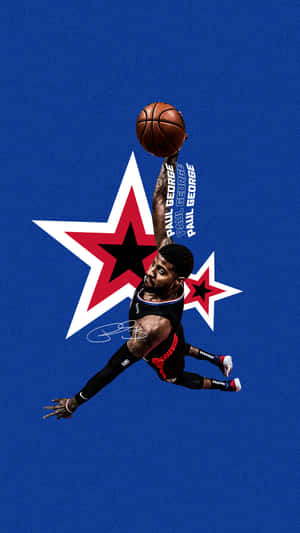 Paul George Fires Up L.a. Fans With Potent Dunk In Clippers Home Opener Wallpaper