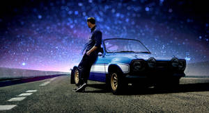 Paul Walker Riding In A Tuned Car Wallpaper