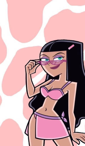 Paulina Pink Baddie Cow Print Background Wallpaper