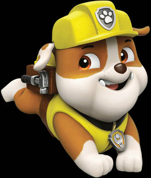 Paw Patrol Rubble With Toolbox Wallpaper