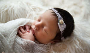 Peaceful Newborn Resting Wallpaper