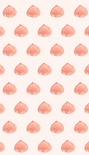 Peach Aesthetic Illustration Pattern Wallpaper