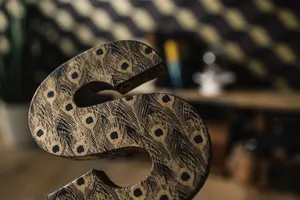 Peacock Design S Alphabet Wallpaper