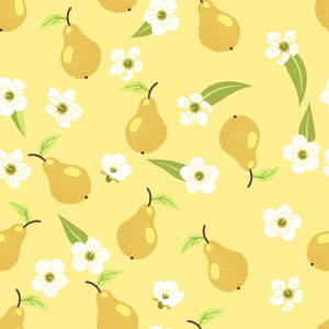 Pear Fruits Flower Wallpaper