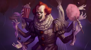 Pennywise Six Arm Fan Art Wallpaper