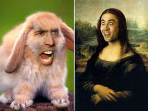 Pensive Nicolas Cage Meme Wallpaper