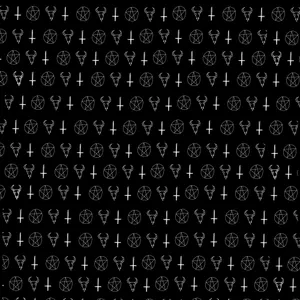 Pentagram Bull And Inverted Cross Wallpaper