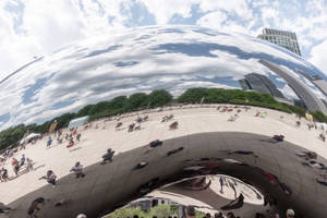 People Reflected On The Bean Chicago Wallpaper