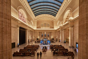 People Waiting In Union Station Wallpaper