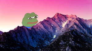 Pepe The Frog Pink Mountains Wallpaper