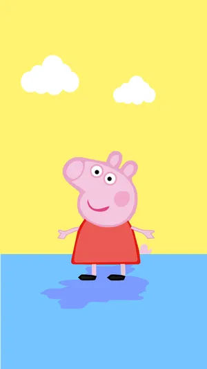 Peppa Pig Iphone Cloudy Sky Wallpaper