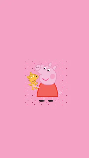 Peppa Pig Phone Teddy Bear Wallpaper