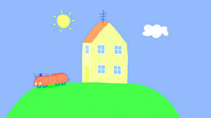 Peppa Pig's Pink House And Red Car! Wallpaper