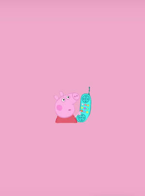 Peppa Pig With Phone Wallpaper