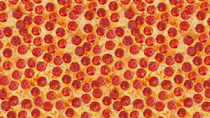 Pepperoni Pizza Pattern Wallpaper