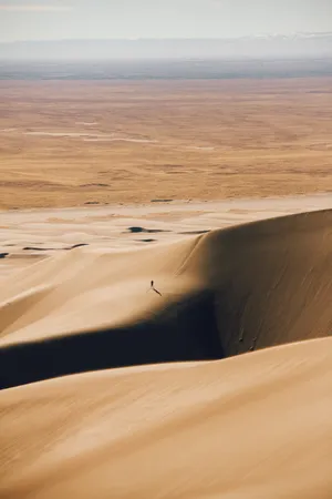 Person In The Desert Wallpaper