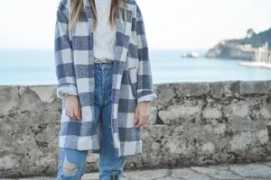 Person On Checkered Coat Wallpaper