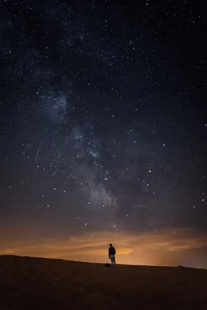 Person Starry Sky Wallpaper