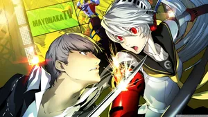 Persona 4 Arena Yu Vs Labrys Wallpaper