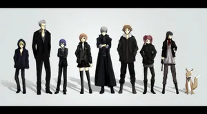 Persona 4 Heroes White Themed Wallpaper