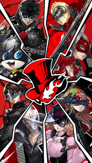 Persona 5 Phantom Thieves Members Collage Wallpaper