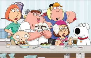 Peter Griffin Messy Kitchen Wallpaper