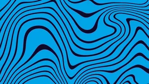 Pewdiepie Blue Wavy Lines Wallpaper