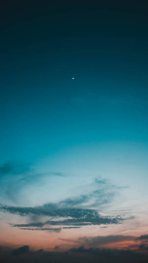 Pfp Aesthetic Blue Sunset Sky Wallpaper