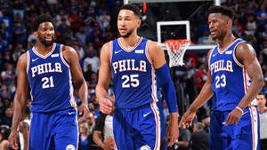 Philadelphia 76ers Trio Players Wallpaper