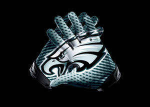 Philadelphia Eagles Logo In Gloves Wallpaper
