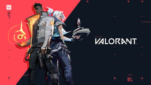 Phoenix And Jett Back To Back Valorant Desktop Wallpaper