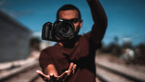 Photographer Floating Camera Wallpaper