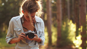 Photographer Looking Down Wallpaper