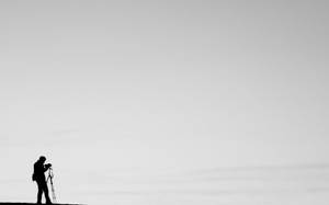 Photographer Silhouette Minimal Photo Wallpaper