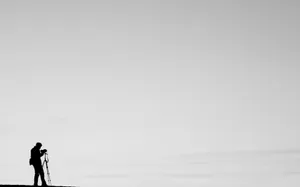 Photographer Silhouette Minimal Photo Wallpaper