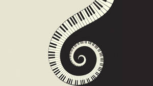 Piano Spiral Art Wallpaper