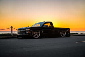 Pickup Truck 2014 Chevrolet Silverado 1500 Sunset Photography Wallpaper