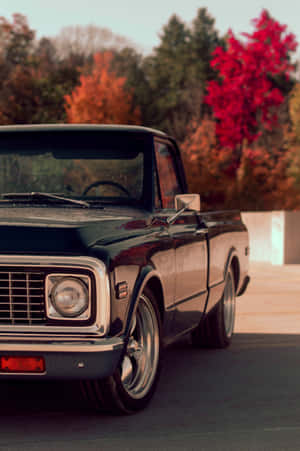 Pickup Truck Shiny Black Chevrolet Ck Wallpaper