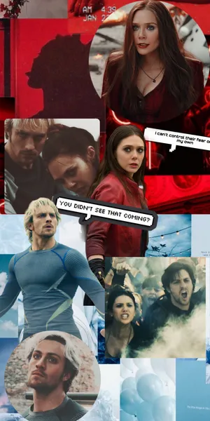 Pietro And Wanda Maximoff Collage Wallpaper