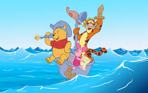 Piglet Pirate Fun Wallpaper