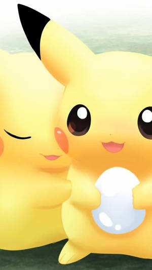 Pikachu Iphone Couple Art Wallpaper