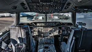 Pilot Cockpit Seat Inside Airplane Wallpaper