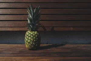 Pineapple In Bench Photography Wallpaper