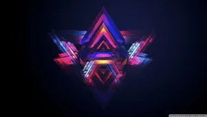 Pink Abstract Pyramids Cool Pc Wallpaper