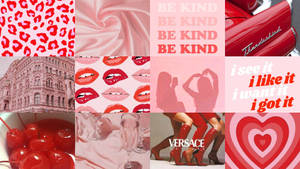 Pink Aesthetic Pink Elements Collage For Computer Wallpaper